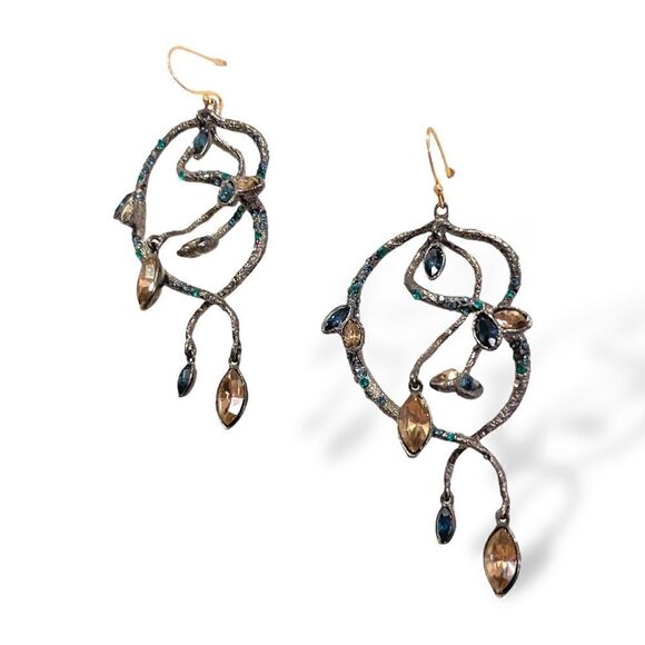 ALEXIS BITTAR Crystal Encrusted Statement Earrings - Picture 6 of 6